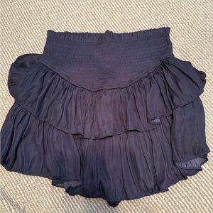 Black Ruffled Mini Skirt